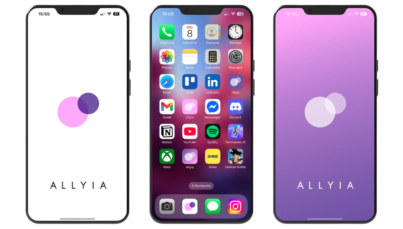 Application Allyia sur mobile